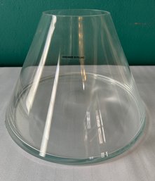 Large Glass Cone Shaped Vase Made In Poland