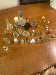 Lot Of Vintage Small Empty Perfume Bottles