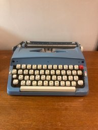 Vintage MCM  Blue Typewriter Made In Japan