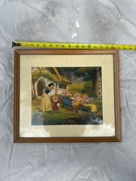 Vintage Framed Print Featuring Snow White And The Seven Dwarfs.