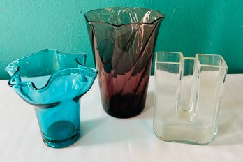 Lot Of Three Vintage Vases