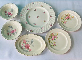 Royal Staffordshire Ceramics By Clarice Cliff Plate And Other Floral Plates