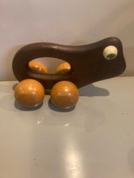 Wood Back Massager In Shape Of A Frog
