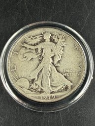 Rare 1919-S Walking Liberty Silver Half Dollar