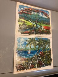 Two Small Scenic Tropical Paintings
