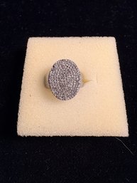 Sterling Ring W/small Single Cut Diamonds