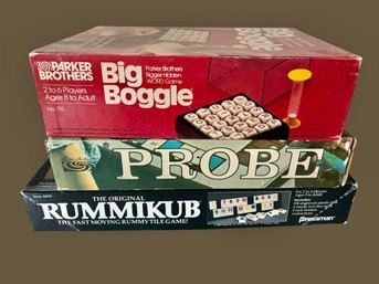 Big Boggle, Probe, Rummikub