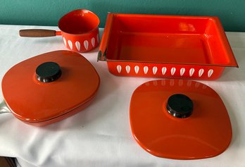 Cathrineholm Lotus Orange Enamelware Set