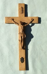 Vintage Mid Century Christian Jesus Christ Cross Crucifix Souvenir From Jerusalem