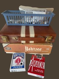 Lots Of Dice, Then Yahtzee ,2 Decks Of Cards, And Backgammon