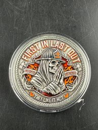 First In Last Out Challenge Coin