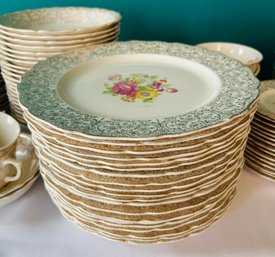 Keystone Canonsburg Pottery Co. Lajean 22 Karat Gold LARGE Set, USA