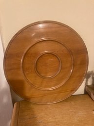 Solid Wood Mid Century Round Tray