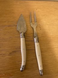 Laguiole Cheese Knife And Fork France