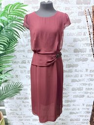 Beautiful Cap Sleeve Purple Dress With Rhinestone Detail By Shimonsha Size 11