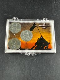 Lot Of 3 US Steel Cents 1943, 1943-D, 1943-S