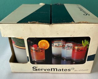 ServeMates Set Of Holiday Glasses In Original Box