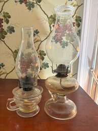 Two Vintage Oil Lamps