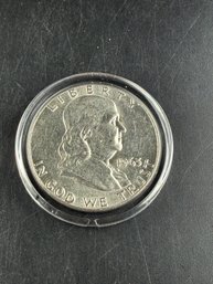 1963 Ben Franklin Silver Half Dollar