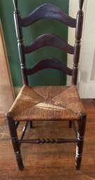 Vintage Ladderback Chair, Rushed Seat