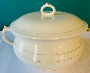 Antique Chamber Pot With Lid
