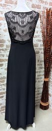 Escape Petite By Joanna Chen Black Eveningwear With Beaded Back