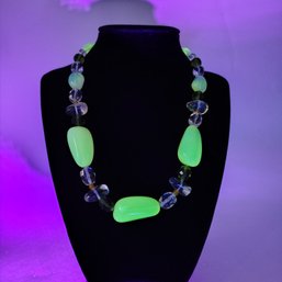 Chunky Uranium Glass Necklace