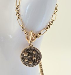 Simply Vera Gold Tone Crystal Stars Necklace