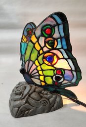 Tiffany Style Stained Glass Butterfly Table Lamp Night Light A Couple Of Squash One Of Them Looks Good The Oth