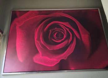 Large IKEA Red Rose Framed Picture