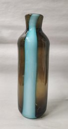 Mid-century Hand Blown Glass Bottle Vase