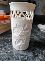 Lenox Pierced Hearts Vase