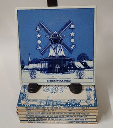 Vintage Delft Blue Tile Royal Delft Christmas Tile Designed By Gerrit Neven Christmas 1969