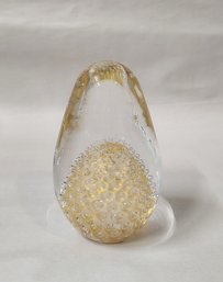 FM Konstglas Ronneby Sweden, Egg Shaped Paperweight