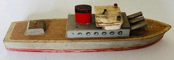 Vintage Wooden Ship Toy Circa 1940s As Found