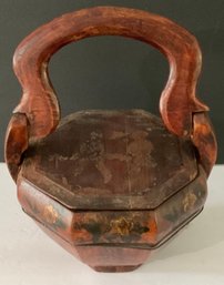 Antique Asian Wooden Teapot Caddy