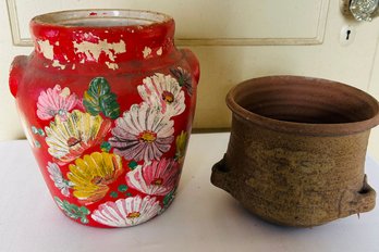 Pair Of Vintage Pots