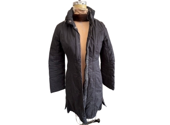 Lady Soul Black Women's Insulated Puffer Or Parka Winter Coat With Stand Up High Collar And Front Zipper Closu
