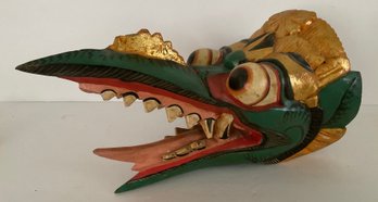 Garuda Mask Hand-carved Wooden Wall Art, Balinese Garuda Mask