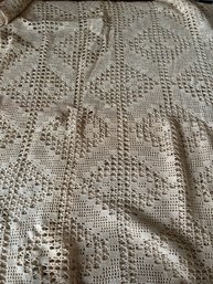 Vintage Crocheted Table Cloth
