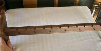 Vintage Wooden Tie Rack With Shelf