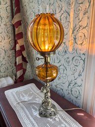 Amazing Amber Gone With The Wind Style Lamp