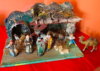 Vintage Nativity Scene Or Creche - Made In West Germany