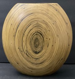 Spun Bamboo Coiled Vessel Vase.