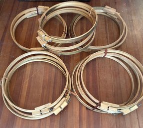 Lot Of Large Wooden Embroidery Hoops