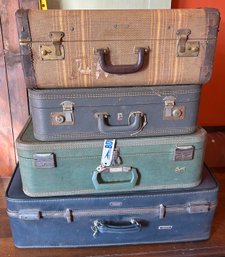 Lot Of Four Vintage Suitcases
