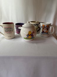 Disney Sugar Bowl And Cups