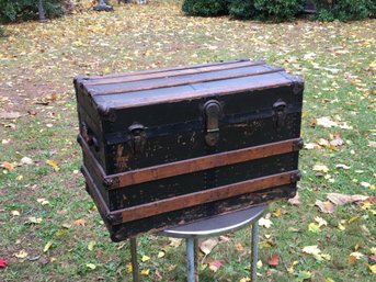 Antique Automobile Travel Trunk Chest