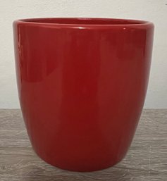 Glossy Red Ceramic Planter Pot
