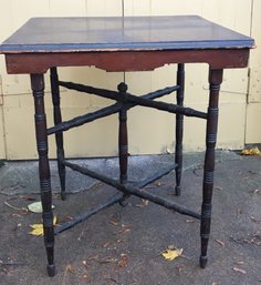 C.1887 Victorian Birdcage Leg Table - Iron Dated Brackets